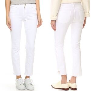 Frame le high straight jeans in white size 28